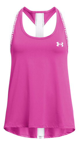 Polera Sin Mangas Ua Knockout Niña Rosado Under Armour