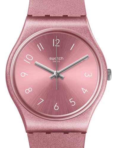 Reloj Para Mujer Swatch So Pink Gp161 Rosa Metalizado Suizo 
