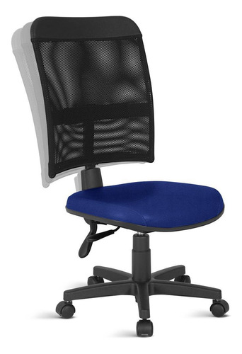 Cadeira Escritório Ergonômica Tela Rcp 110kg Azul
