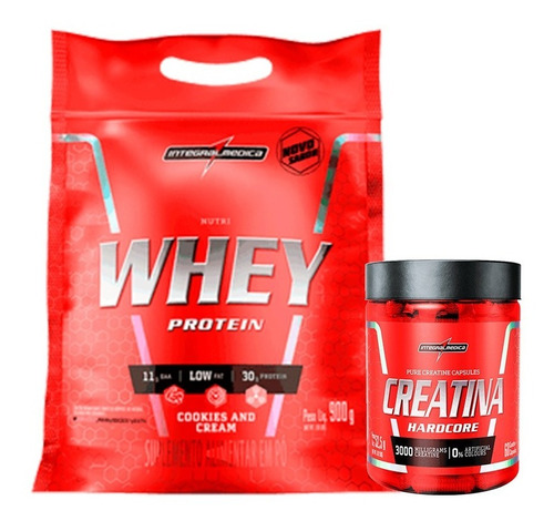 Kit Nutri Whey Rf 900g + Creatina 60 Caps - Integralmedica