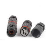 Conector 3 Vias Fios Awg14 Impermeável Ip68 Cabo 7mm, 130pçs