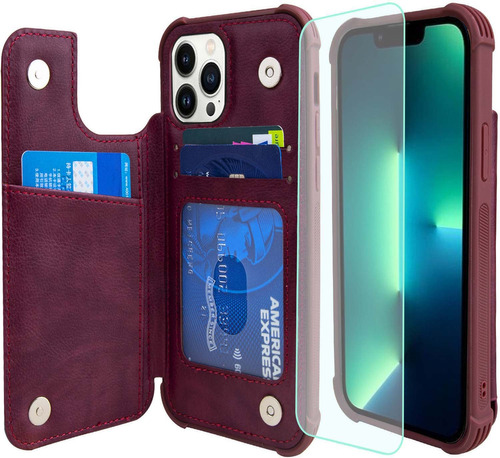 Funda Cartera Case Pantalla Para iPhone 7 8 Se X Xr 11 12 13