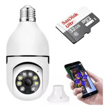 Camera Lampada 360 Externa Yoose Ip Giratória+cartão Memoria