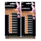 Kit 48 Pilhas Duracell Aa Cartelas C/16 Econopack Original