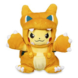 Pikachu Cosplay Charizard Peluche Pokémon Center Importado