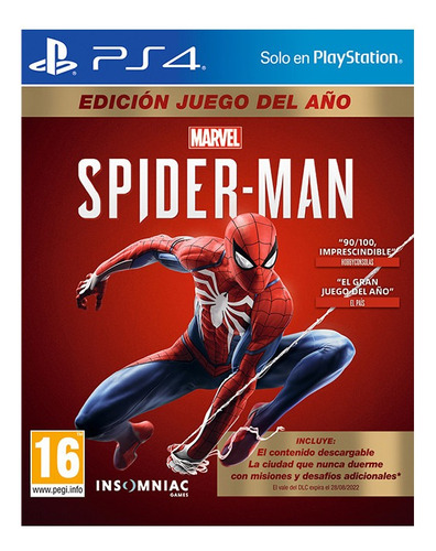 Juego Play Statión 4 Spider Man Edición Juego Del Año