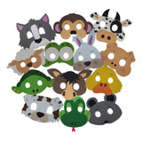 Kit 13 Máscaras Animais Fazendinha