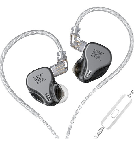 Audífonos In-ear Gamer Kz Dq6 Con Micrófono Color Gris Monitores Para Monitoreo