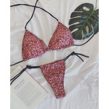 Bikini Animal Print Rosa