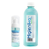 2 Pack Espuma Sanitizante 50 Ml + Repuesto 500 Ml Higienika