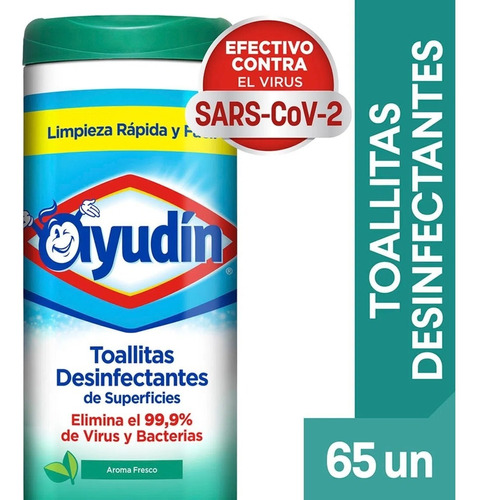 Ayudin Toallas Desinfectantes De Superficie Tarro X 65 U  