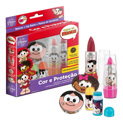 Kit Infantil Cor E Proteção Hipoalergênico Turma Da Mônica