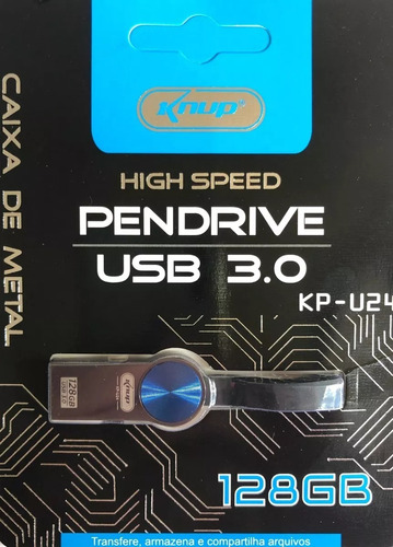 Pen Drive 128gb Lacrado Metal Usb 3.0 High Speed