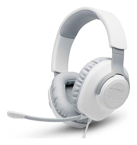 Headset Gamer Quantum 100 Com Fio E Microfone Branco Jbl Cor Da Luz N/a