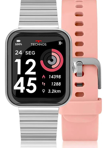 Relógio Digital Smartwatch Feminino Connect Max Technos Rosa