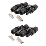 Kit Conector Mc4 - 04 Pares C/ Terminais - Macho/fêmea