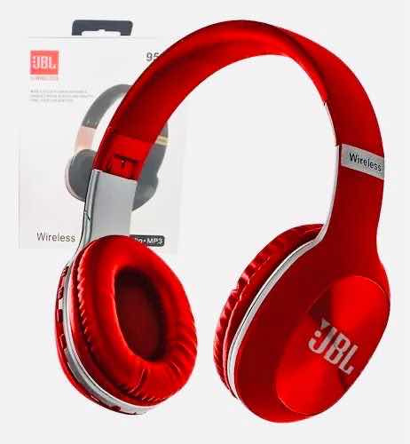 Fone De Ouvido Headphone Fm Mp3 Bluetooth Sd Cor Vermelha