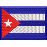 Patch Bordado Bandeira País Cuba Colete Jaqueta Moto