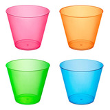 Vasos De Plástico Party Essentials, 100 Unidades, Neón Surti