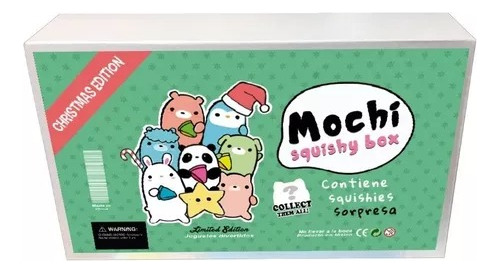 Squishy Mochi Kawaii Box X10 Squishies De Navidad Navideños