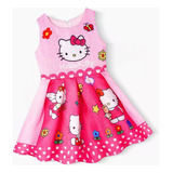 Vestido Infantil De Hello Kitty Para Niña De 3 A 8 Años