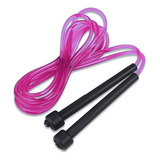 Soga De Saltar Pvc Cable Boxeo Largo Regulable Speed Fitness Color Rosa