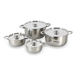 Batería De Cocina De 8 Piezas Acero Inox 460-8ss Wens