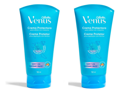 Venus Gillete Crema Protectora Afeitar En Ducha150ml Kitx2