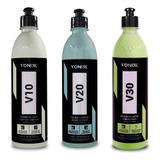 Kit Polimento Vonix V10 Corte  V20 Refino  V30 Lustro