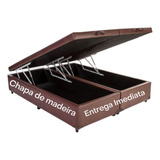 Cama Box Baú Bi-partida King - Blindado ( Chapa De Madeira )