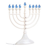 Menorah/candelabro Aviv Judaica Blanco