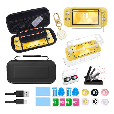 Yvoone-auto Kit De Estuche Y Accesorios Para Nintendo Switch Lite Paquete De Juegos Funda De Transporte Funda Protectora De Pantalla, Funda Para Juegos,typ-c Cable Usb, Llavero,soporte,card Caja | MercadoLibre
