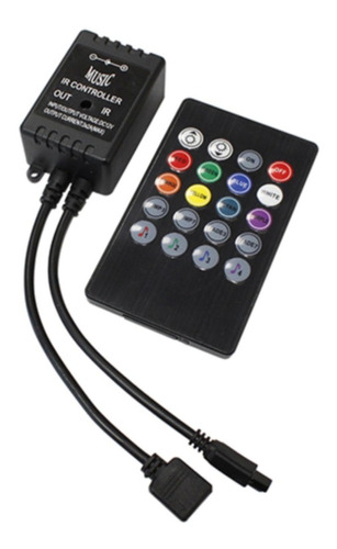 Controlador Led Rgb Audio Ir 12v-24v/2a Por Canal