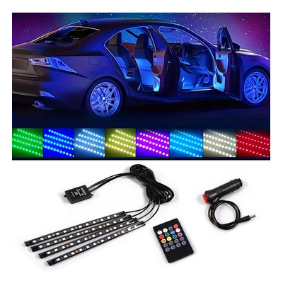 Luces Ambientales Rgb Para Decoración De Tiras Led Para Coch