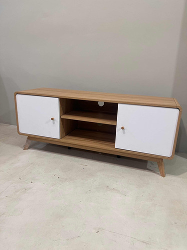 Mueble De Tv Rack Madera Blanco