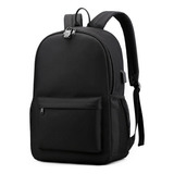 Mochila Escuela Porta Notebook Con Cables Bat Aux Anti Robo