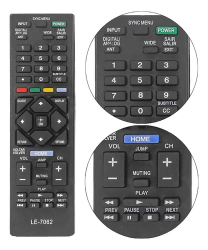 Controle Remoto Compatível Tv Sony Bravia Rm-yd093 Rm-yd095