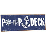 Placa Decorativa  Poop Deck  De Estilo Vintage, 6 X 16 ...