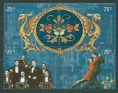 2000 Tango Y Fileteado- Argentina (bloque) Mint