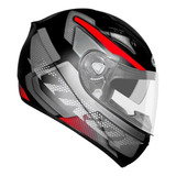 Capacete Moto Ebf X Troy Furious Com Viseira Solar Interna