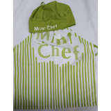 Mini Chef Delantal De Cocina+gorra De Chef Cocineritos Niños