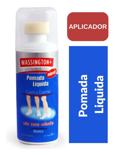 Pomada Liquida Wassington Blanca Cuero Y Cuerina 60 Cc