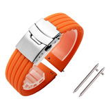 Pulseira Deployant Para Garmin Venu 3s 45mm, Xiaomi E500 Cor Laranja