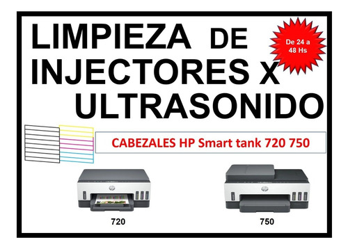 Limpieza De Cabezal Hp Smart Tank 720 750 X Ultrasonido