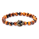 Pulsera Ojo De Tigre Y Onix Proteccion Mal De Ojo Y Suerte 