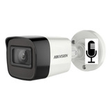 Camera Bullet Hikvision 2megas Com Áudio + Brinde