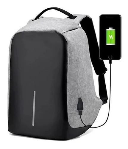 Mochila Antirrobo Con Usb Notebook Impermeable  Amsterdamarg