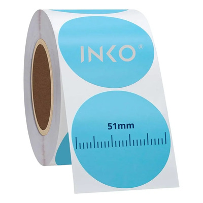 5 Rollos Etiqueta Térmica Circulo Azul 51x51 Mm 750 Logotipo Color Azul claro Diseño impreso N\u002FA | Meses sin interés