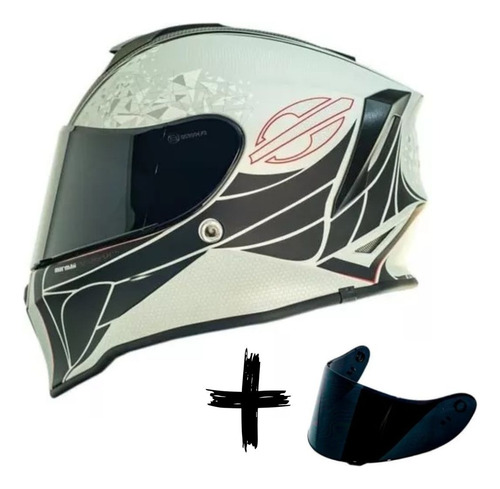 Capacete Mormaii M1 Origin Prt Fosco + Viseira Fumê 