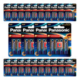 96 Pilhas Alcalinas Premium Aa Panasonic 24 Cartelas C/4 Un